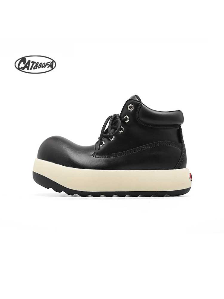 Black Platform Couple Boots [S0000010353]