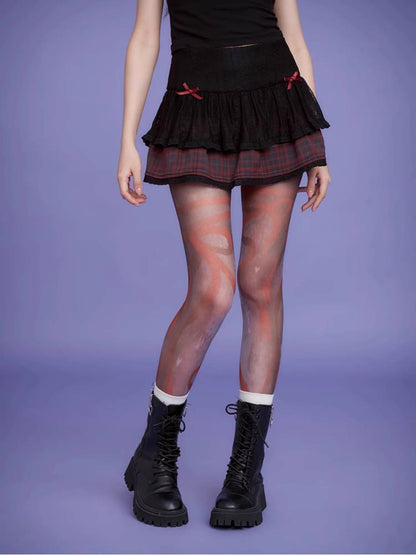 Dark Lace Short Skirt [S0000008902]