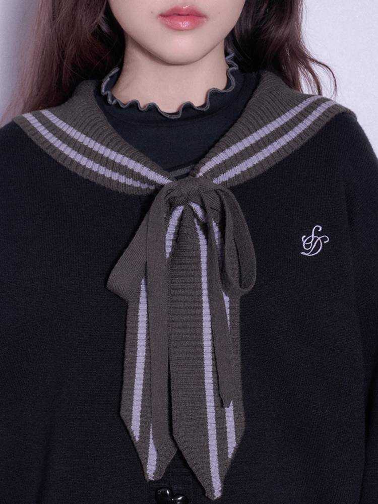 Sailor style knit cardigan【s0000011296】