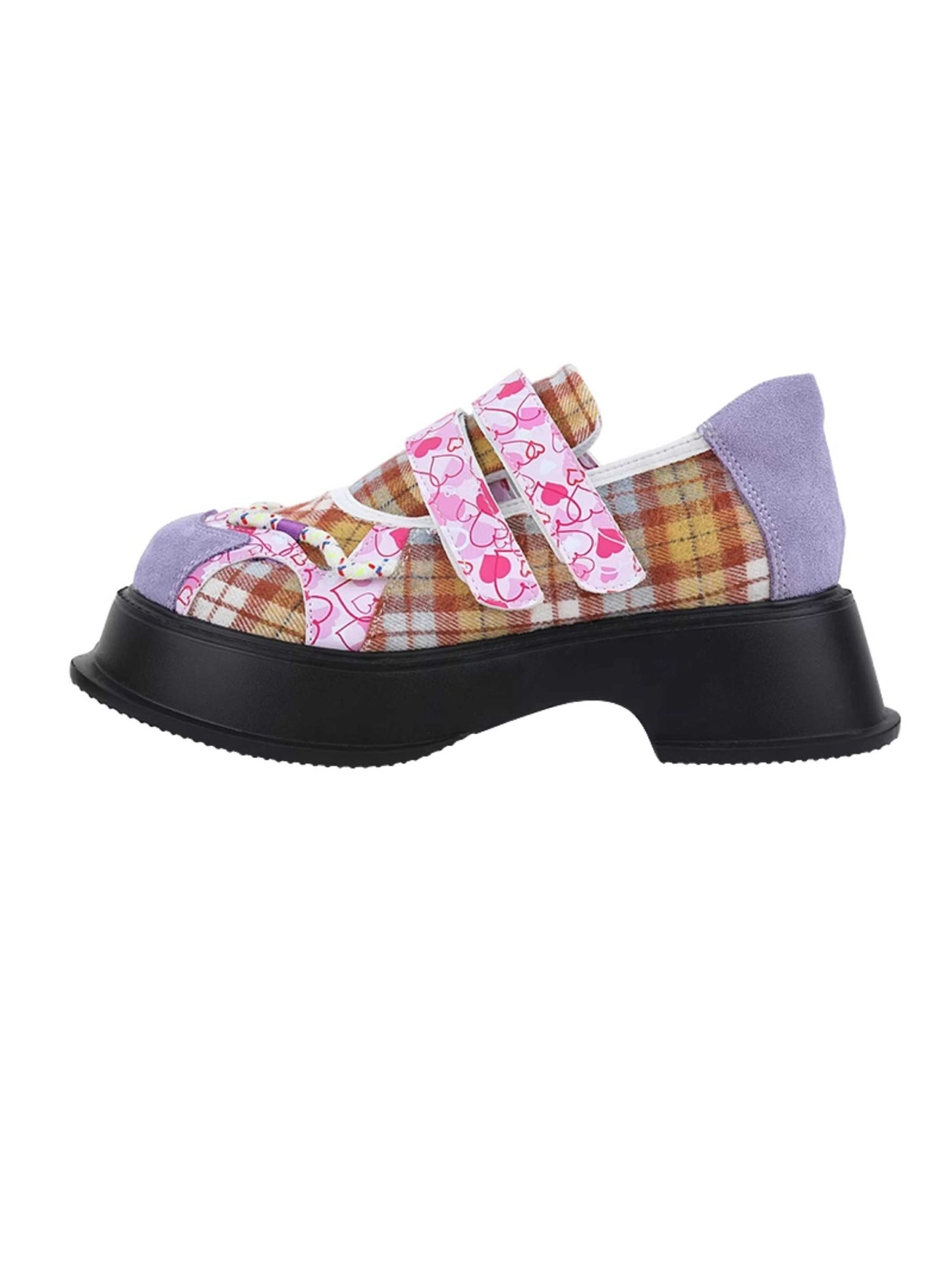 Checkered platform shoes【s0000009819】