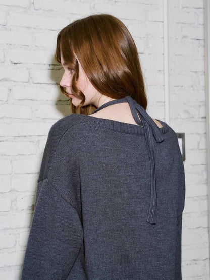 V-neck pullover knit sweater【s0000010805】