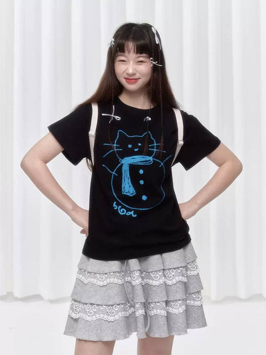 Musical note lace skirt【s0000008036】