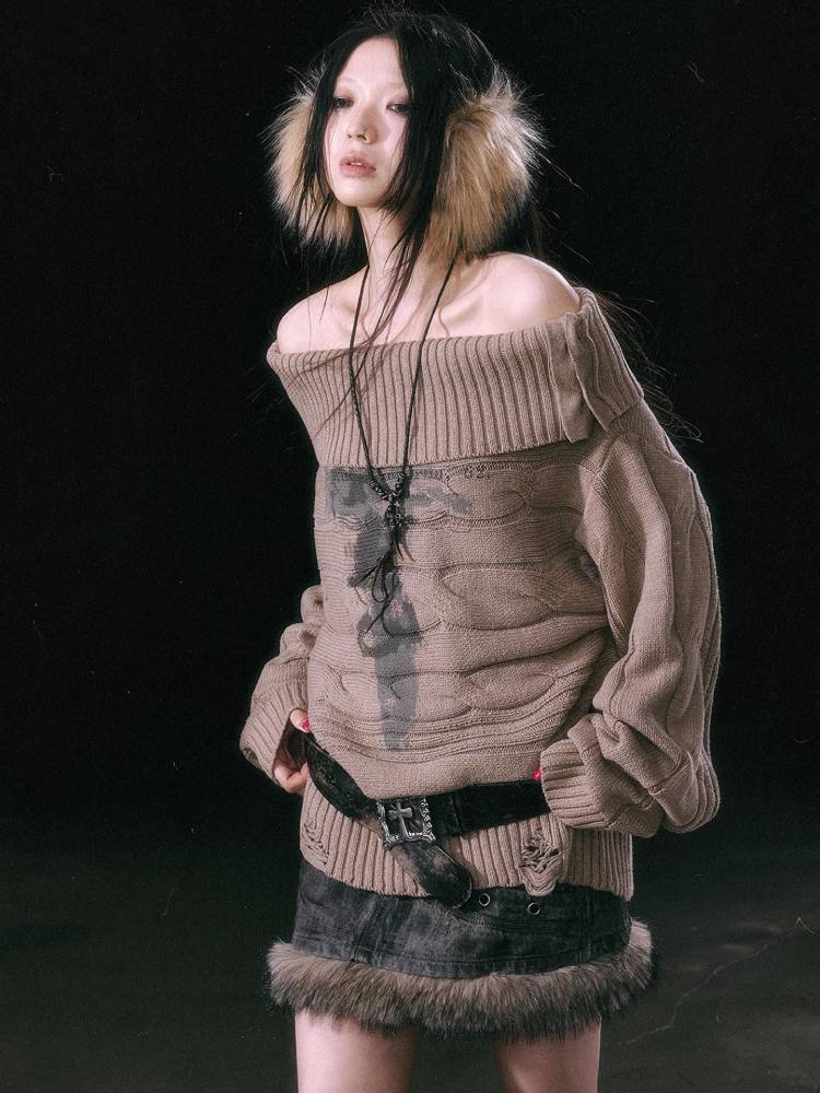 Loose printed sweater【s0000011453】