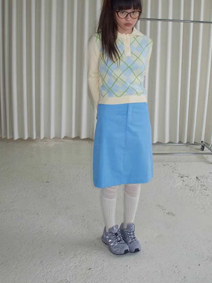 Blue Vintage Skirt [S0000010577]