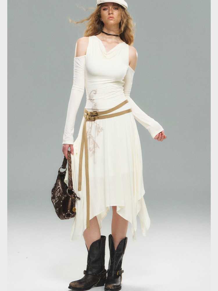 Beige Knit Dress [S0000010590]