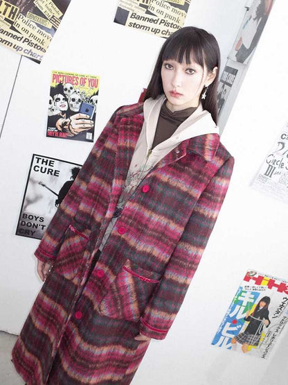 PLAID WOOL COAT [S0000010705]