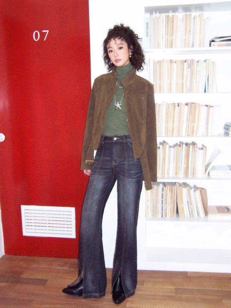 Autumn suede jacket【s0000010356】