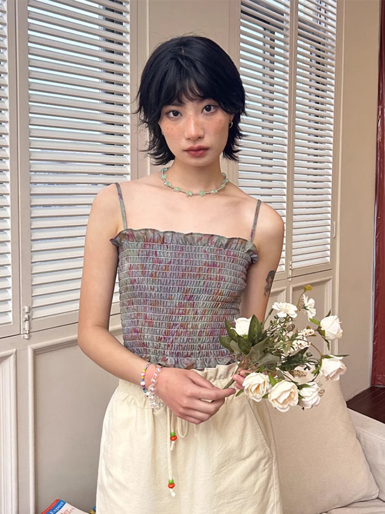 Summer 4-color short camisole【s0000007806】