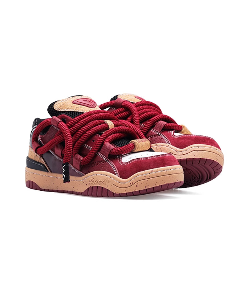 Wine red couple sneakers【s0000006075】