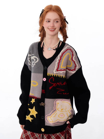 Retro V-neck cardigan jacket【s0000011039】