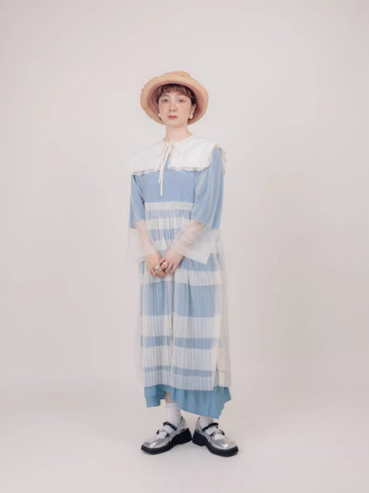 ゔ intage mesh b ouse 드레스 [S000006885]