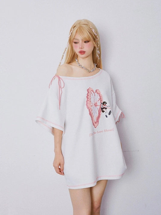 Loose-fitting short-sleeved T-shirt【s0000008929】