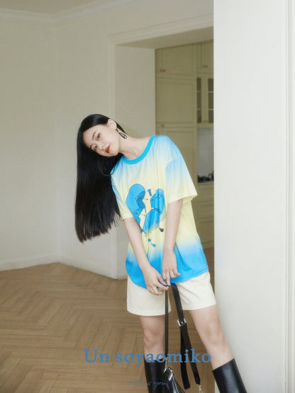 Gradation Oversized Short Sleeved T-Shirt【s0000001931】