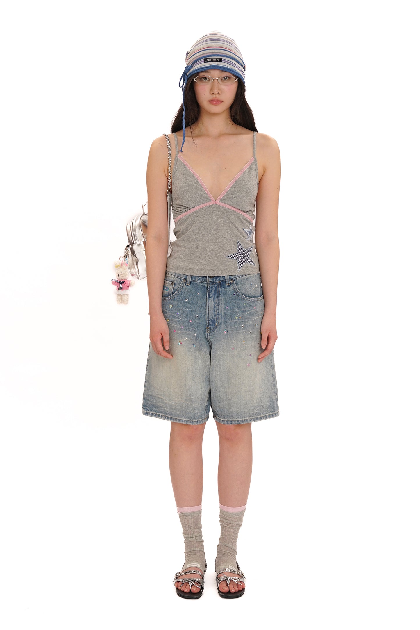 Velvet edge adjustable straps camisole【s0000013434】