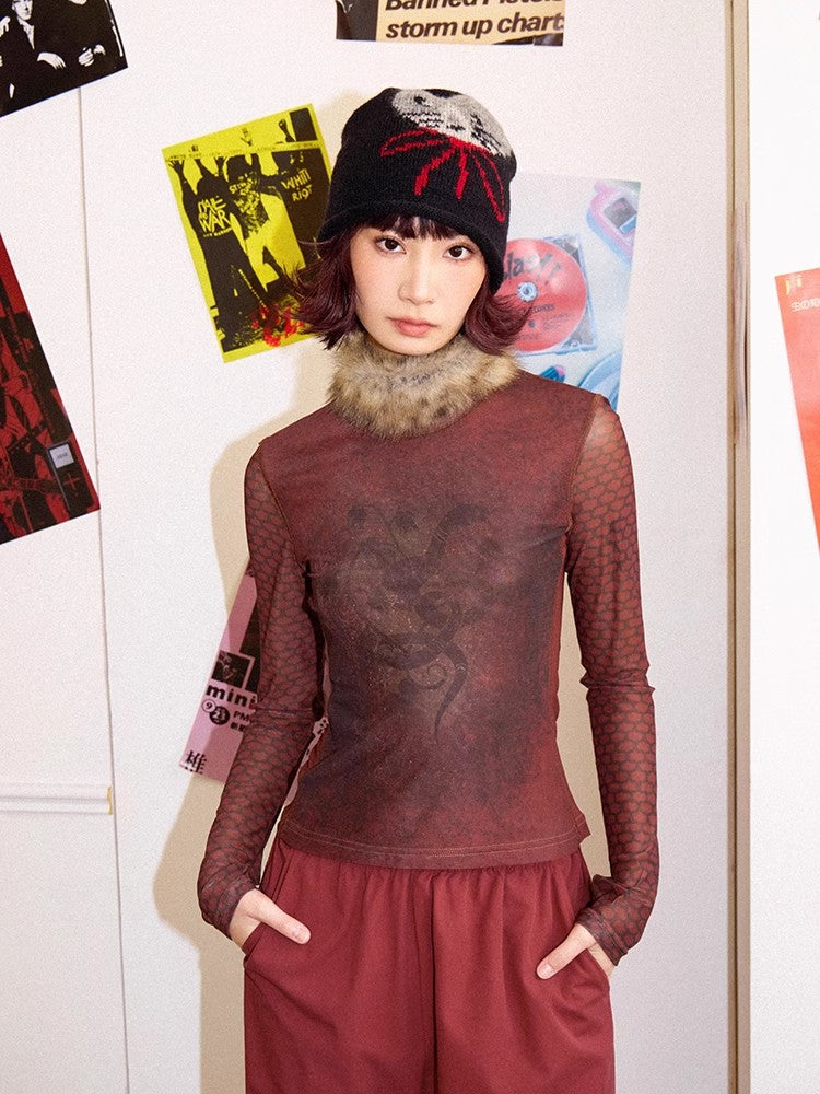 Chemical Girl printed long sleeve T-shirt【s0000011551】