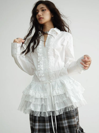 Heavy Lace Waist Shirt [S0000010918]