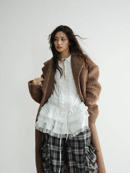 Double Waist Plaid Wide Leg Pants [S0000010929]