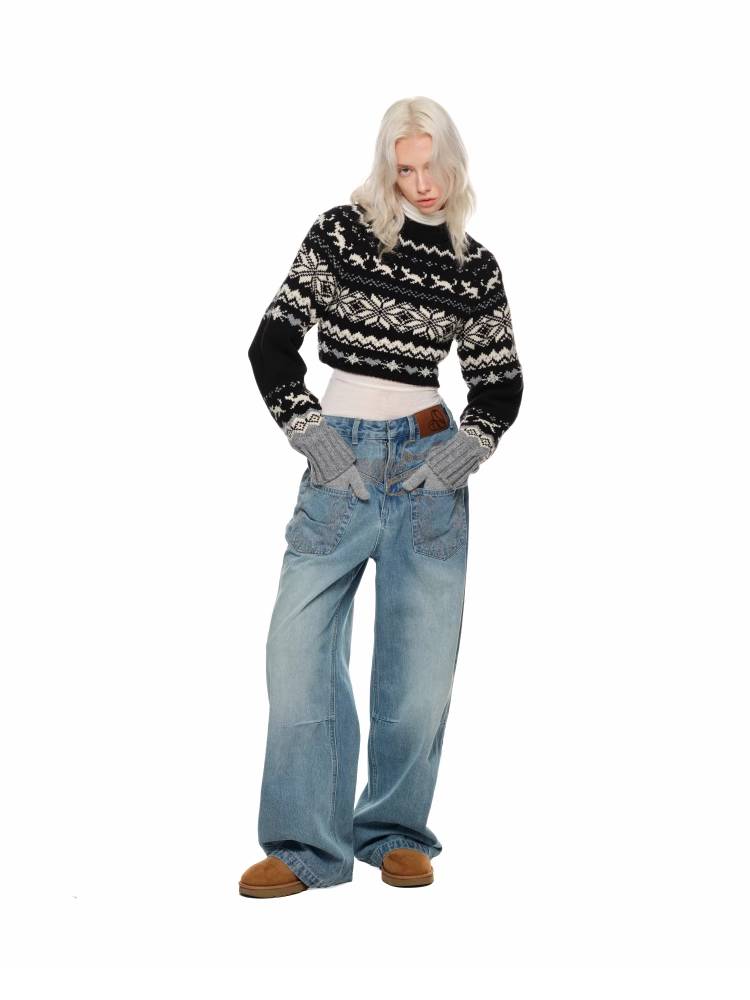 넓은 다리 바지를 씻고 [S0000011371]