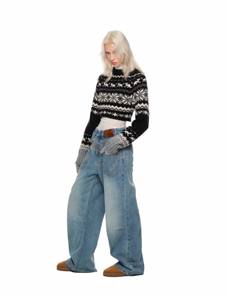 넓은 다리 바지를 씻고 [S0000011371]