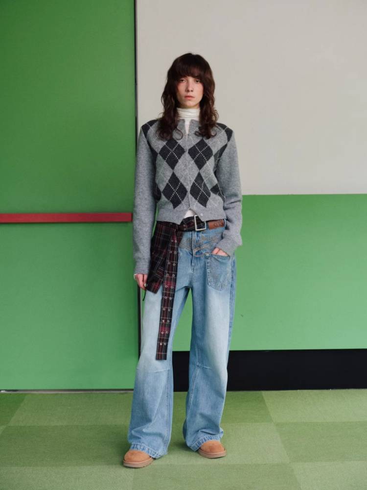 넓은 다리 바지를 씻고 [S0000011371]