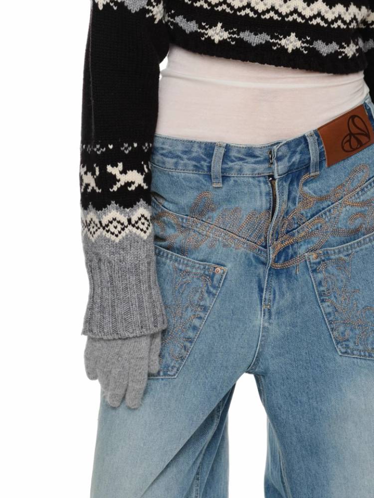 넓은 다리 바지를 씻고 [S0000011371]