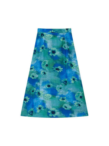 Printed casual A-line skirt【s0000009616】