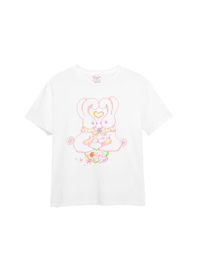 Animal Paradise Print White T-Shirt【s0000002811】