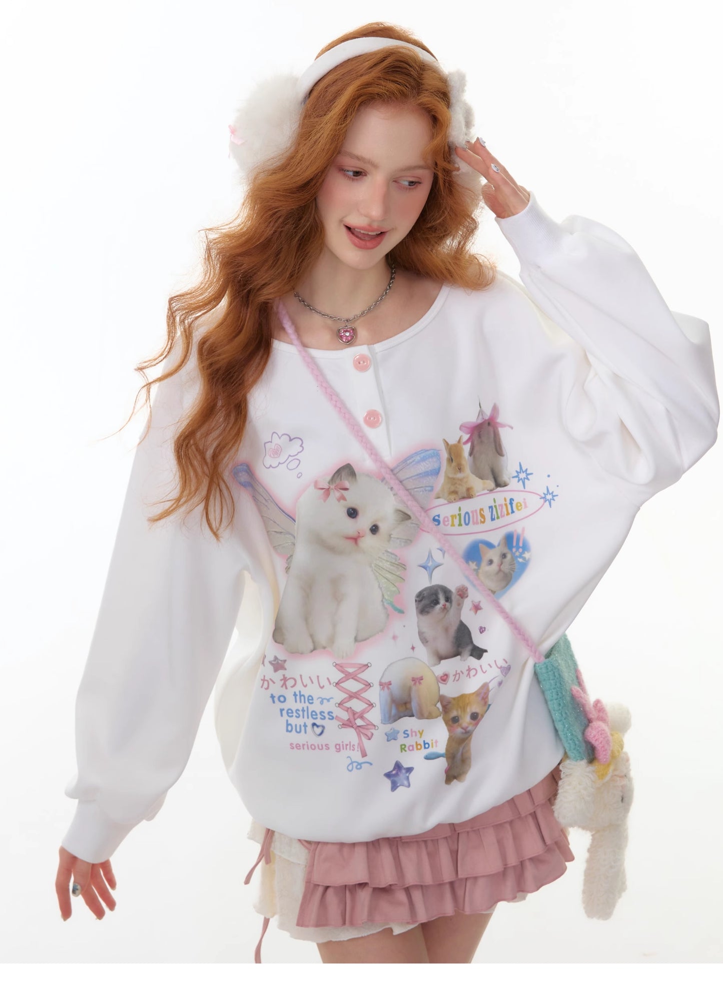 Big Round Neck Loose Lazy Sweatshirt【s0000014362】