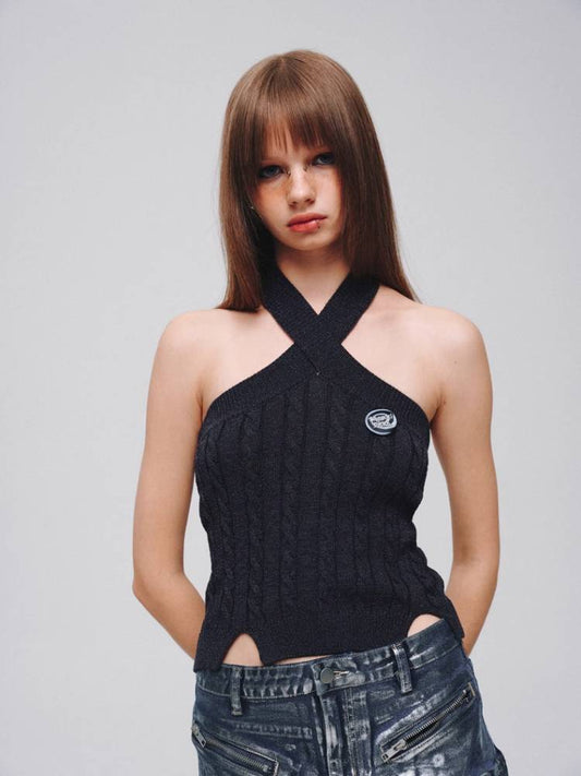 Knit halter vest【s0000008386】