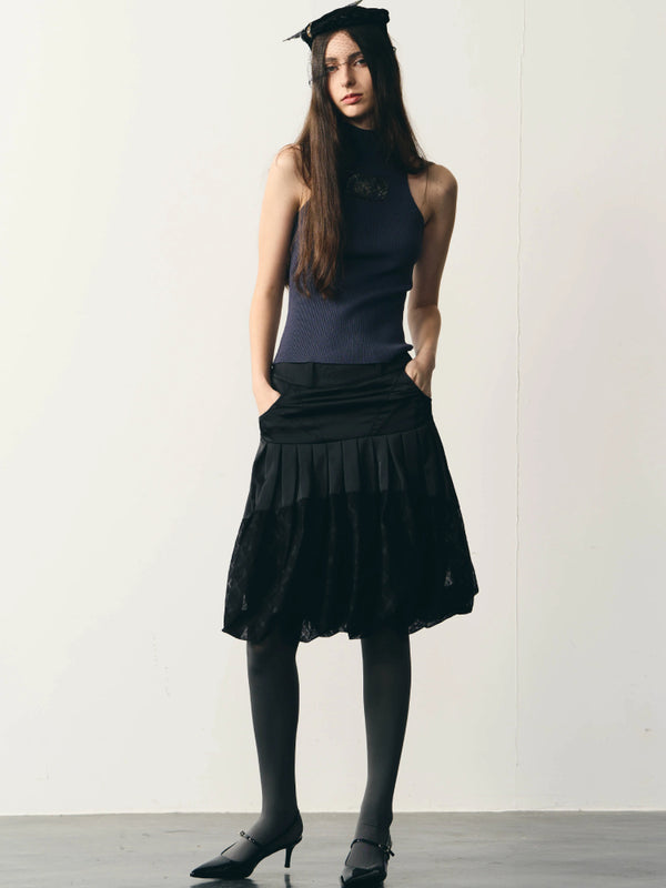 Tight fit knit vest【s0000007333】