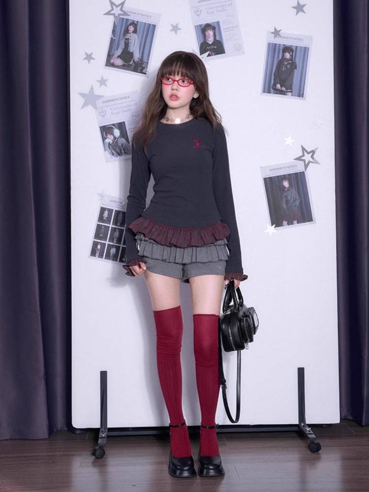 Plaid slim T-shirt【s0000011654】