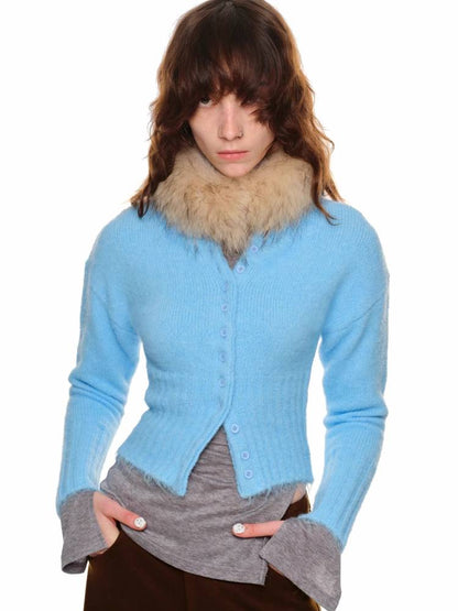 Round neck slim cardigan【s0000011382】