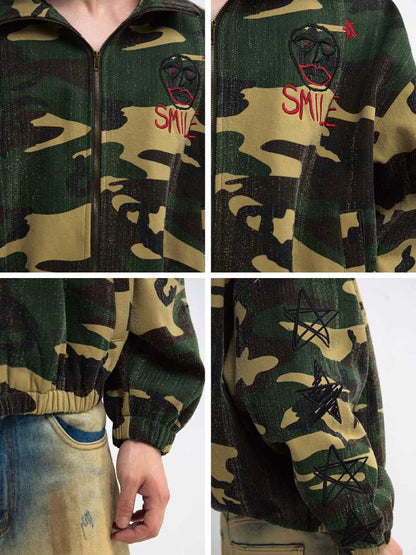 Punk camo hooded jacket【s0000010003】