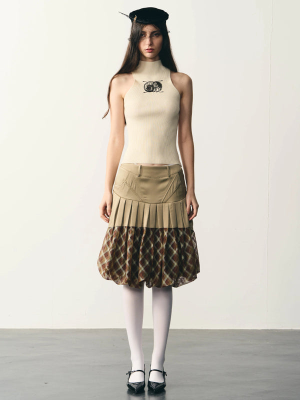 Plaid mesh tutu skirt【s0000007330】