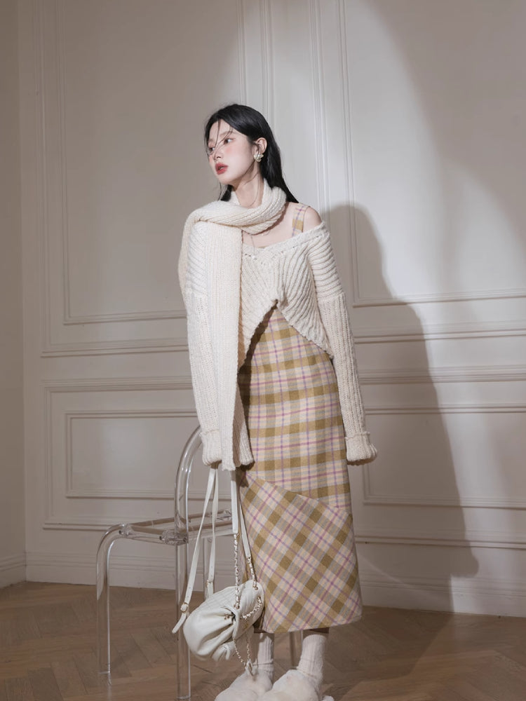 Vintage Wool Plaid Dress Suits【s0000005849】