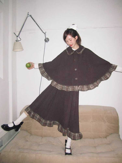 PETAL COLLAR PONCHO AND SKIRT [S0000010376]