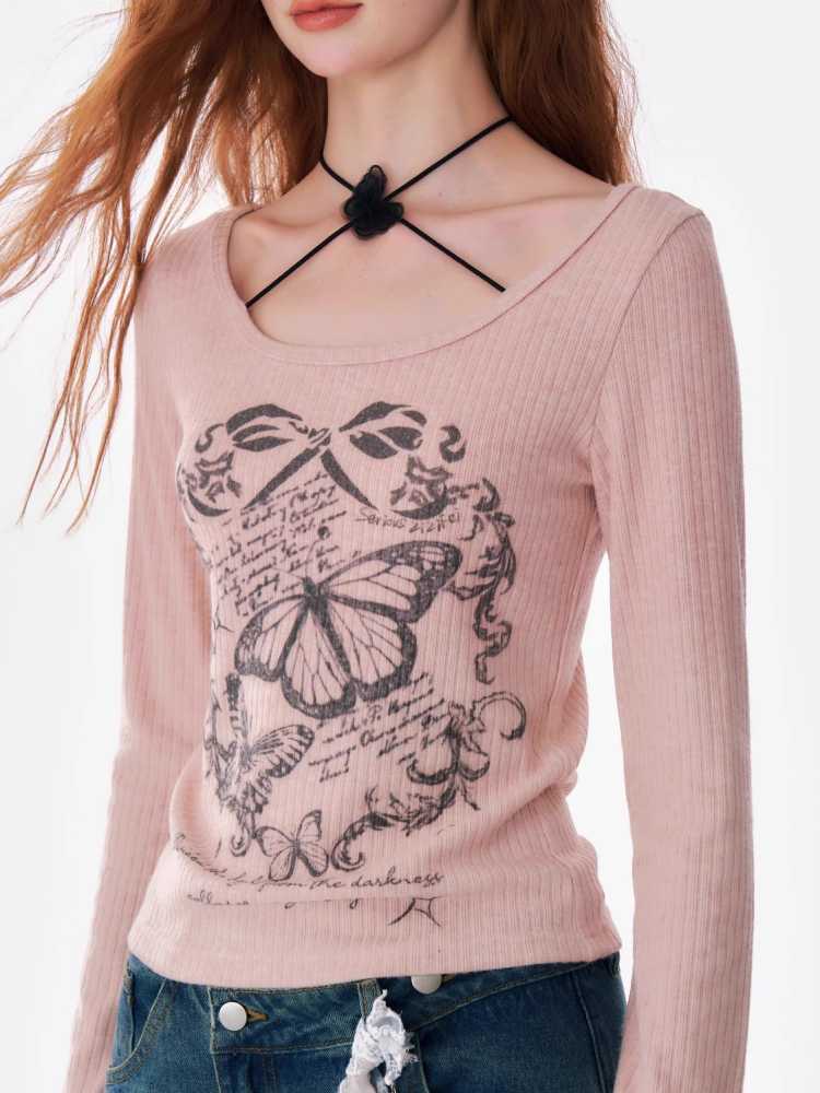 Printed Long Sleeve T-Shirt [S0000010168]