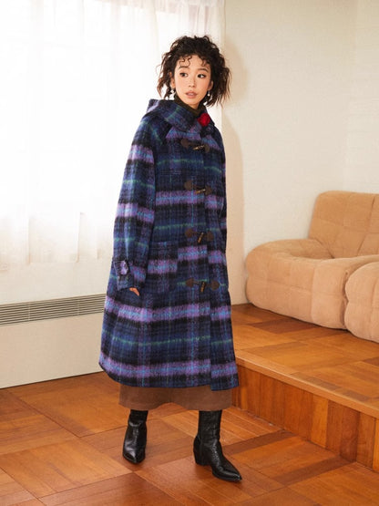 Plaid long coat【s0000010362】