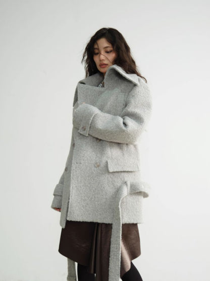 Light Grey Wool COAT [S0000010927]