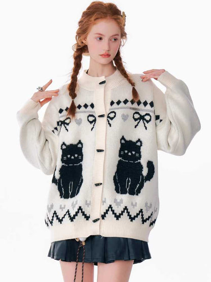 Cat sweater cardigan【s0000010162】