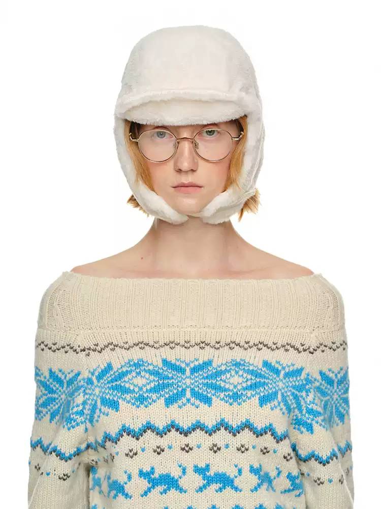 토끼 모피 비행 모자 [S0000011387]