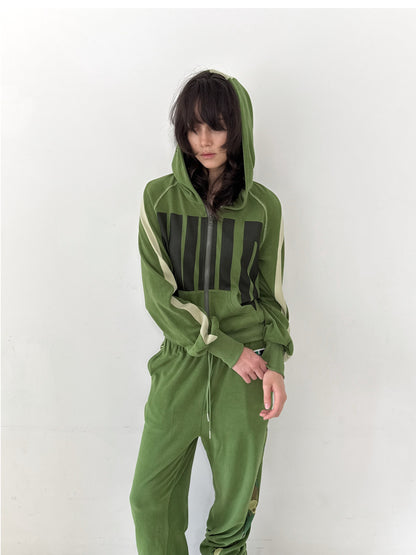 Color-Blocked Relaxed-Fit Hooded Sweatshirt【s0000014209】