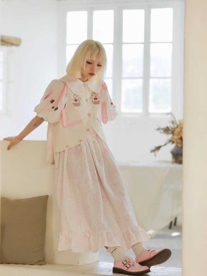 Puff sleeve princess dress【s0000010072】