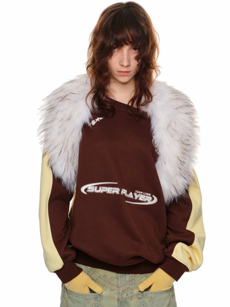 Off-the-shoulder jersey sweatshirt【s0000011412】