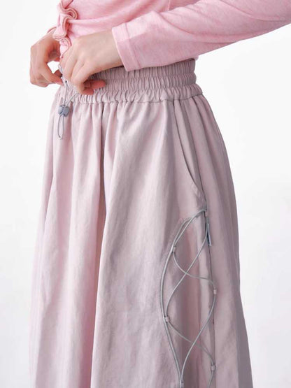 Retro high waist long skirt【s0000010163】