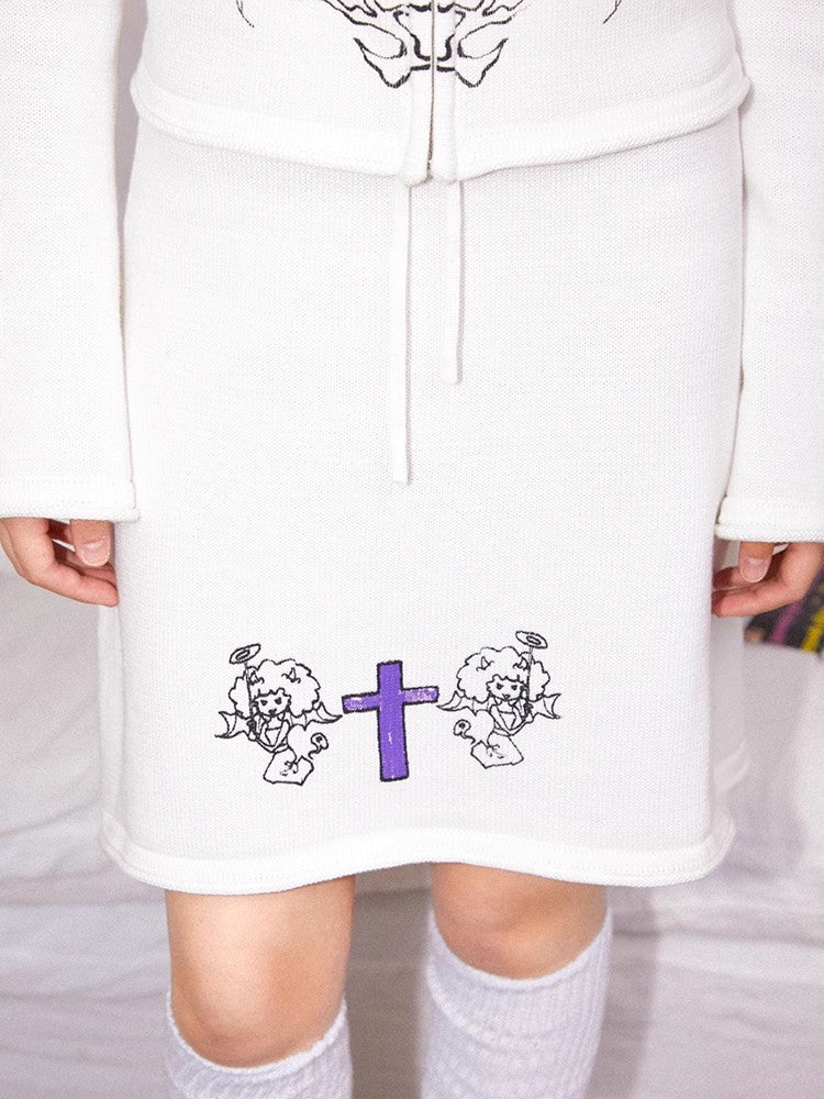 A-line knit skirt【s0000011121】