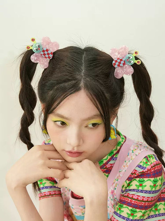 Cute plaid hairpin【s0000008715】