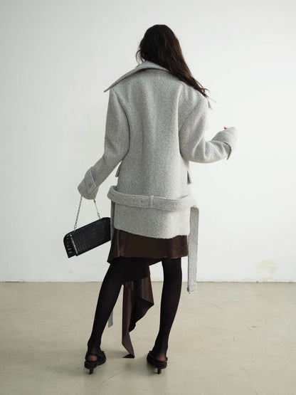 Light Grey Wool COAT [S0000010927]