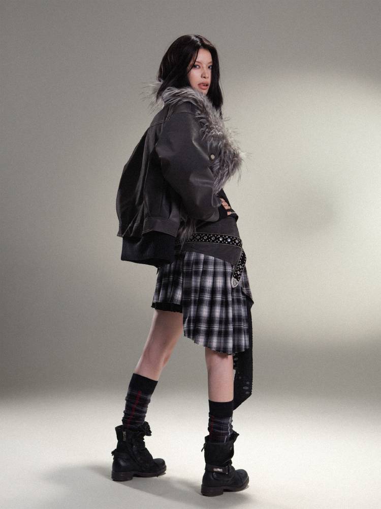 펑크 록 주름 스커트 [S0000011455]