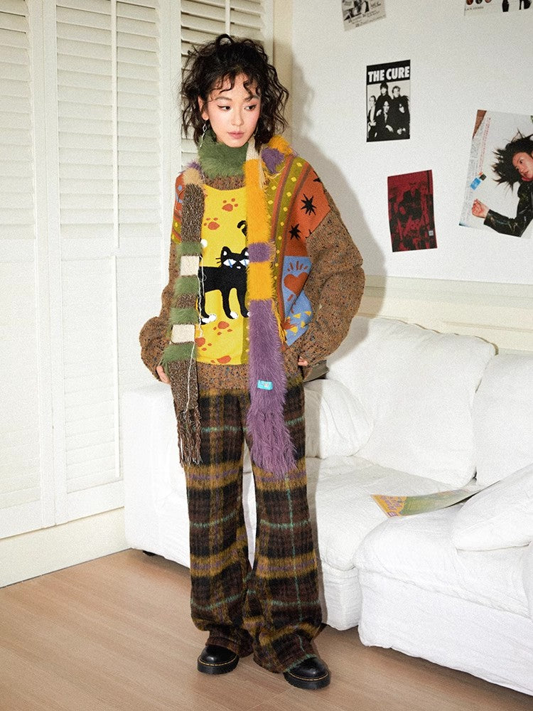 Soft striped scarf【s0000011115】